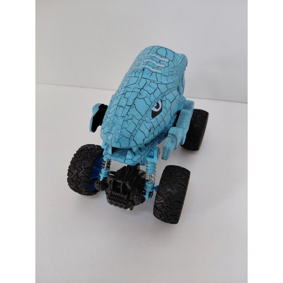 Kids Monster Truck Toy Dinosaur Pull Back Car 4x4 Blue - Picture 2 of 5